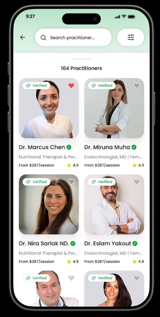 Therapr mobile app — practitioner profile